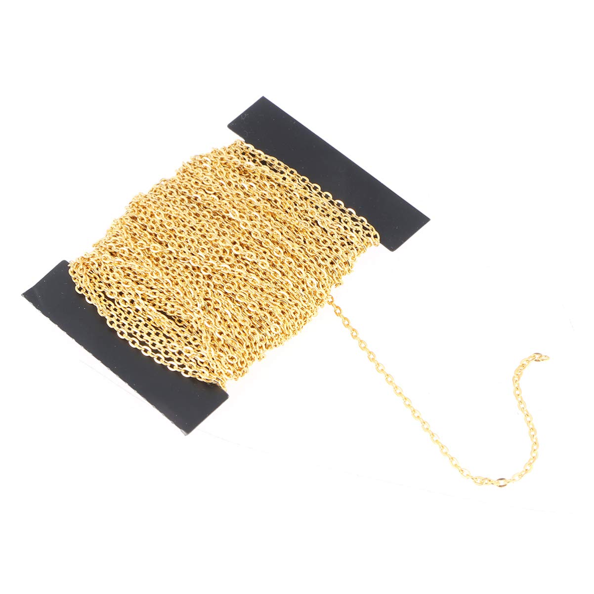 VICASKY Set per la creazione di gioielli in catene di ferro, 12 m, 2 pezzi, 100 anelli aperti, 30 chiusure a moschettone, facili da usare per progetti fai da te