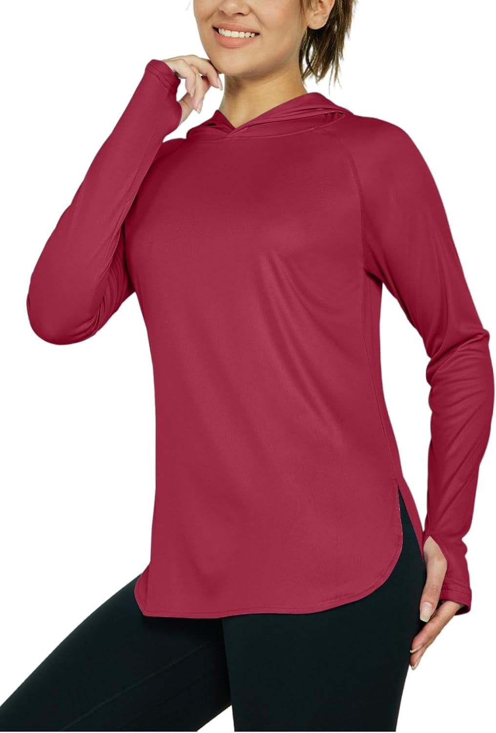 Women's Sun Protection Shirt UPF 50+ Long Sleeve Hoodie UV SPF T-Shirts Rash Guard Hiking Quick Dry Lightweight - Image 2