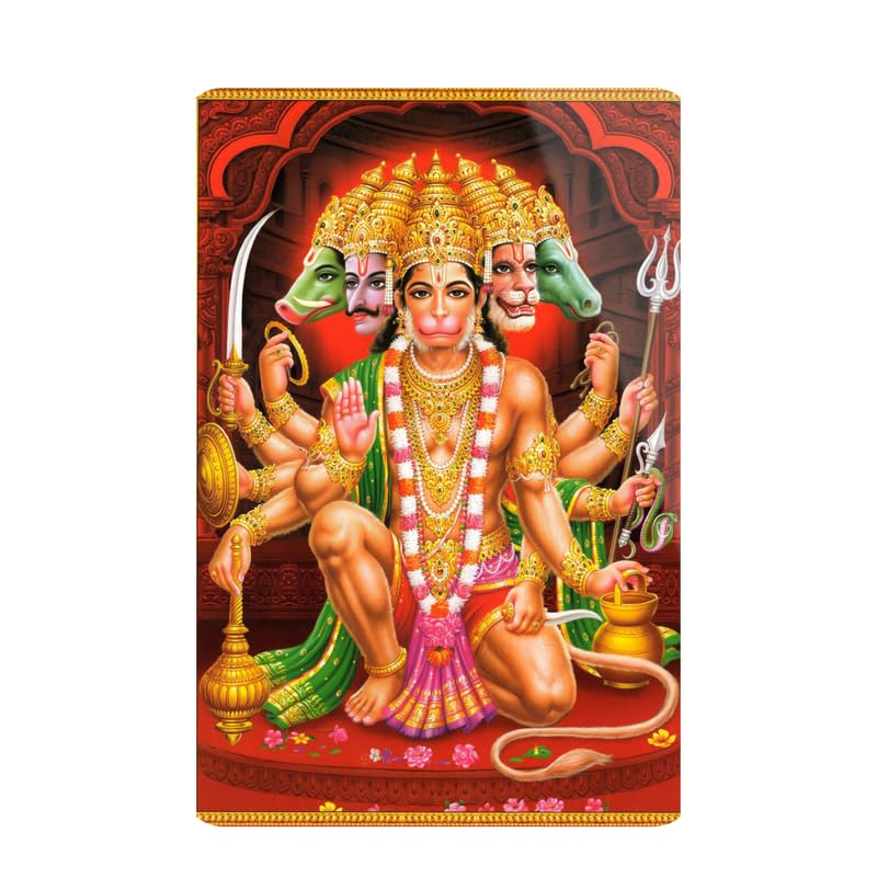 The Print verse Panchmukhi Hanuman Metal Poster(12 * 18 Inches)