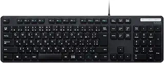 エレコム キーボード 有線 メンブレン 薄型 フルキーボード ブラック TK-FCM108XBK