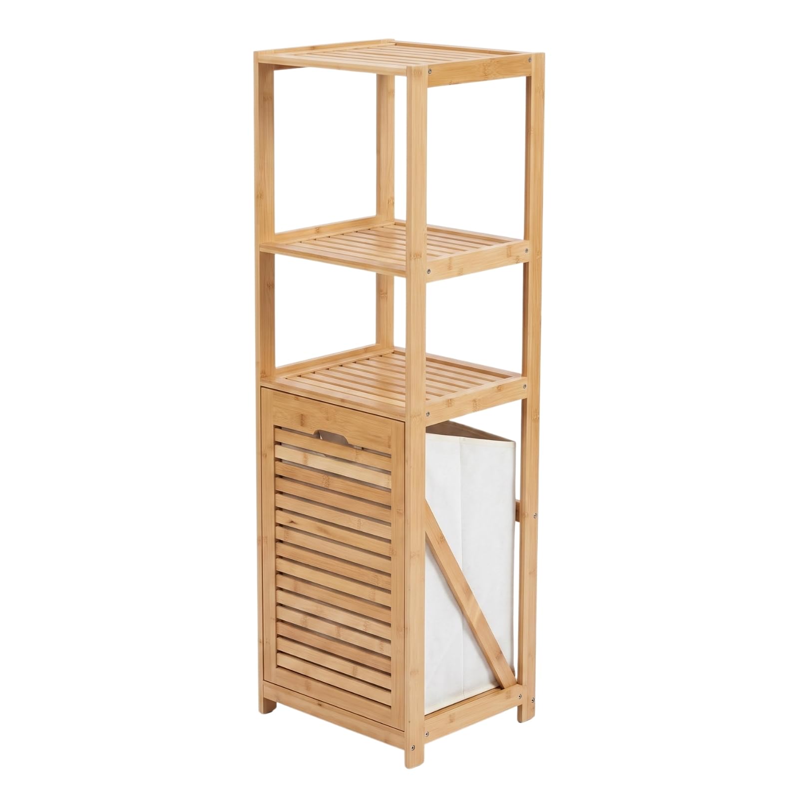 Wäschekorb aus Bambus, 32 x 35 x 118 cm