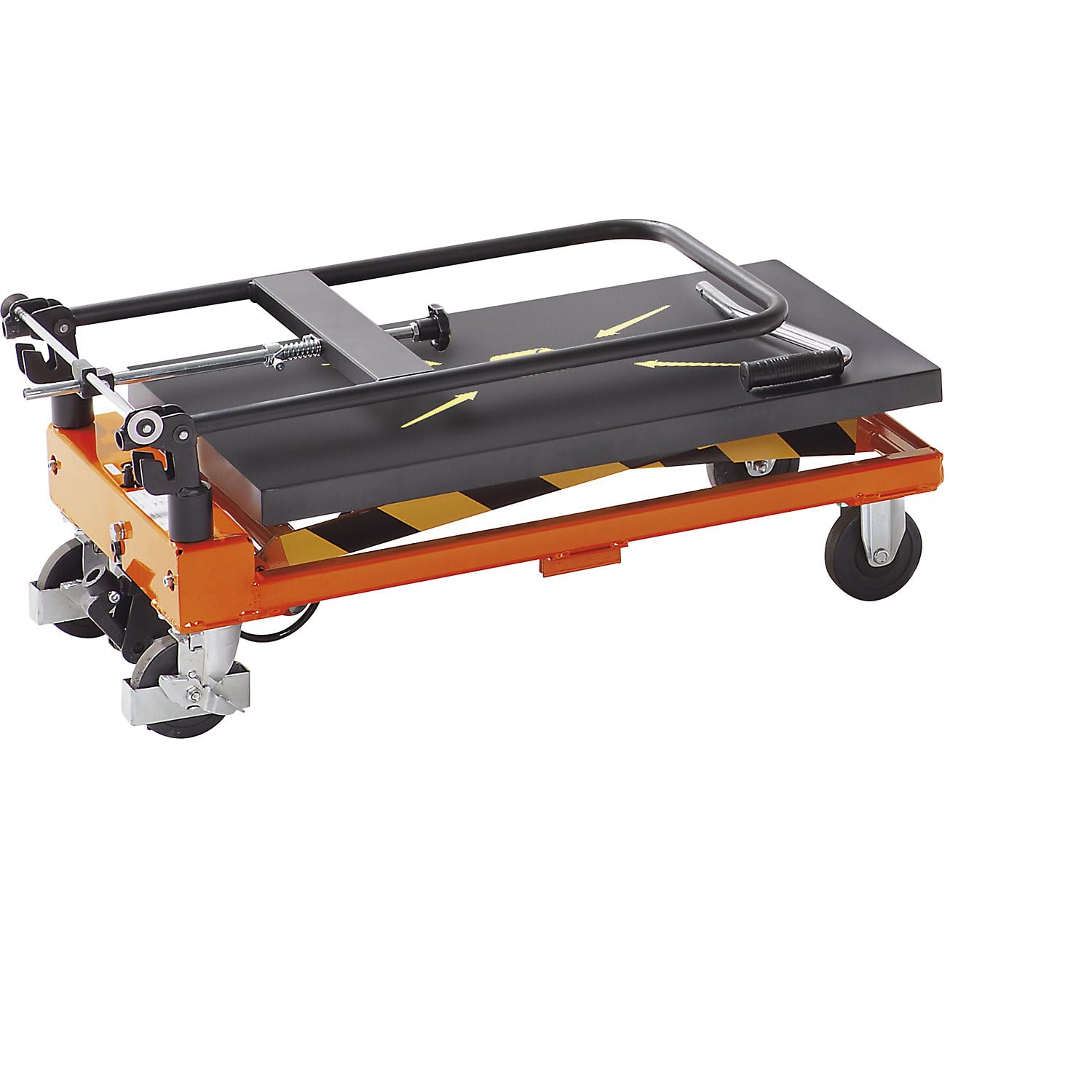 kaiserkraft | Scheren-Hubwagen | Tragfähigkeit 150 kg, Hub je Pedaltritt 40 mm