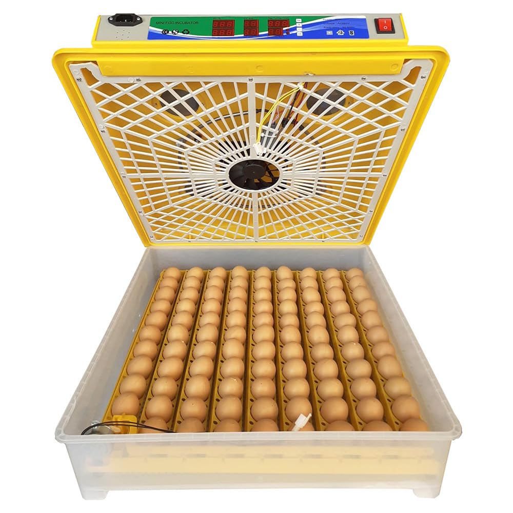 incubatrice Automatica EM100 capacità 98 Uova di Gallina faraona Anatra girauova Automatico