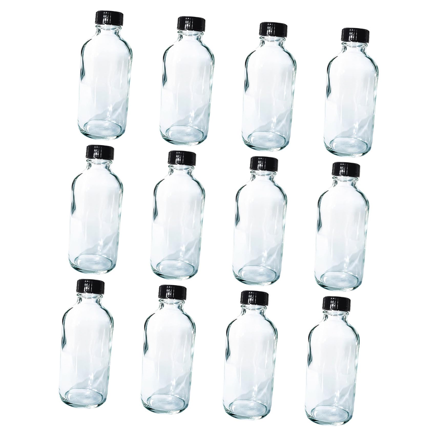 Hemobllo 12 Stück Glas Reagenzflaschen 120 Ml Transparent Probenfläschchen aus Langlebigem Glas Chemische Laborflaschen für Flüssigkeitsproben und Extrakte