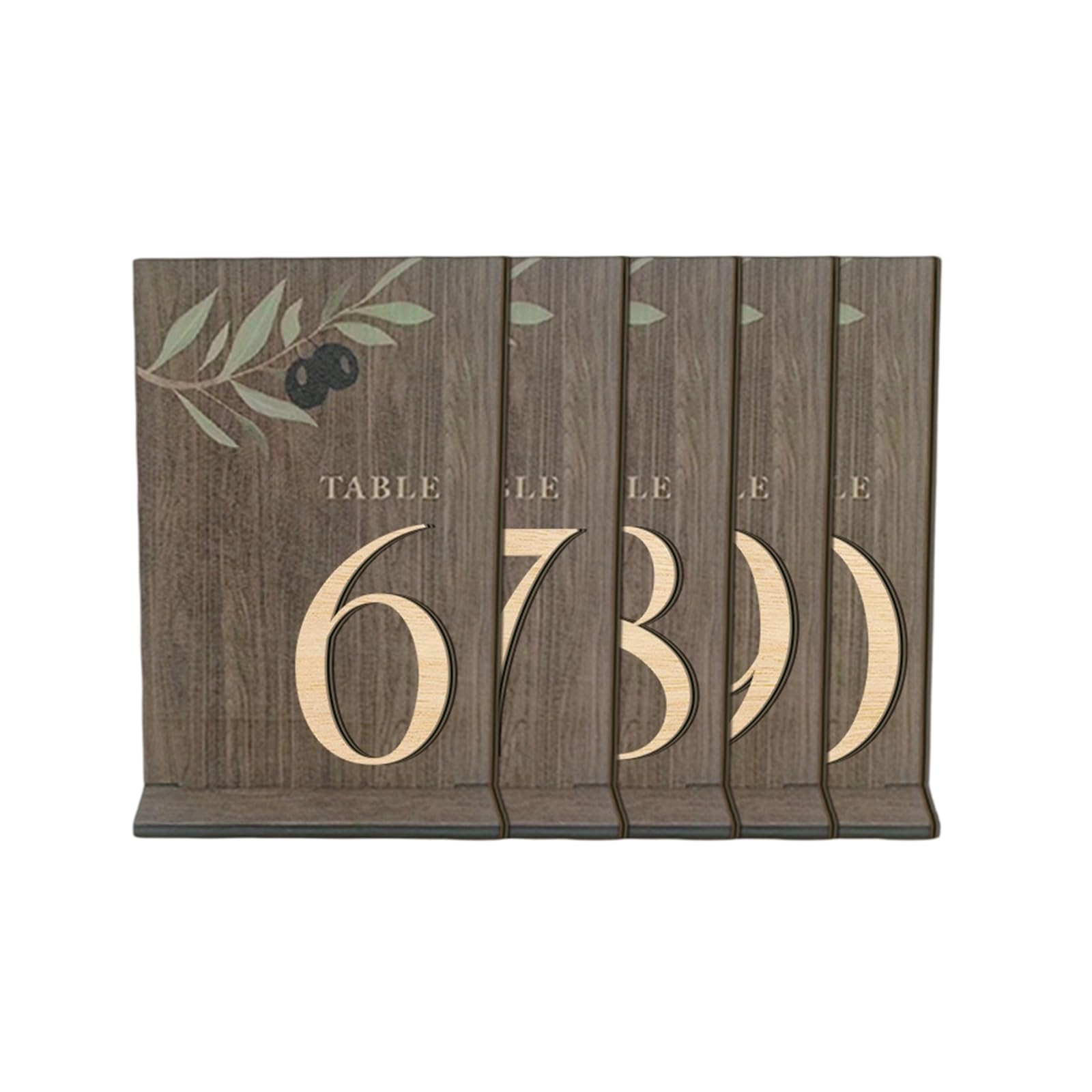 NMFLAB Delicate Wooden Table Number Plate for Wedding Banquet or Home Decoration Anniversary Table Marker Accessories Tradition Wedding Sign