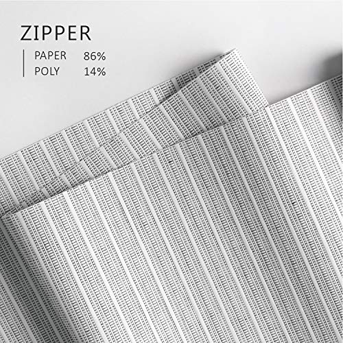 Godear Design Deluxe Adjustable Sliding Panel Track Blind 45.8"- 86" W X 96" H, Extendable 4-Rail Track Patio Door Blind, Trimmable Natural Woven Fabric Vertical Shade, Semi-Privacy, Zipper #TOP3