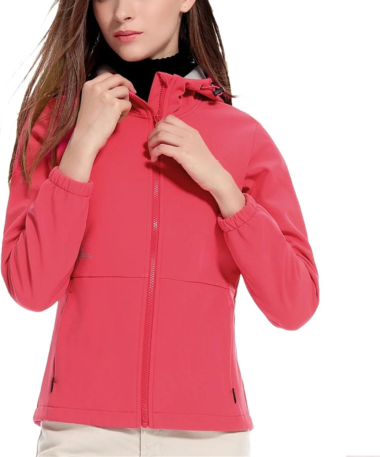 Outdoor Hiking Jacket for Women Warm Windbreaker Softshell Sports Top Coat