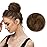 SARLA Hair Bun Extension Synthetic Drawstring Updo Fake Ballet Bun for Women Lady Donut Chignon Chocolate