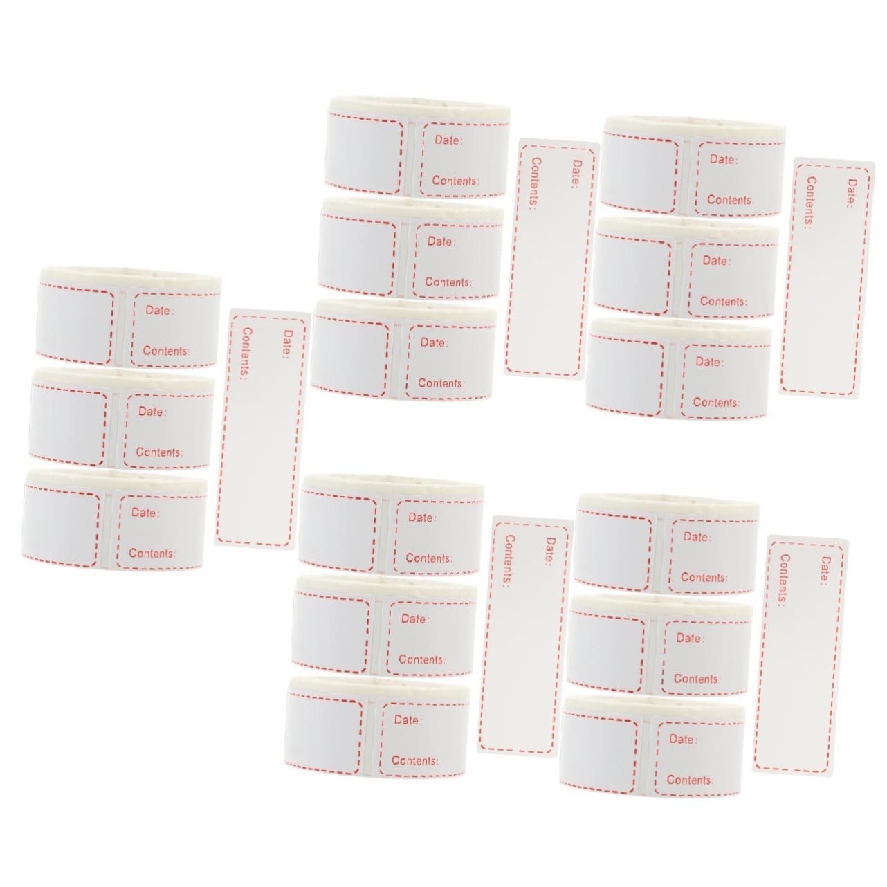 DOITOOL 15 Rouleaux Étiquettes Alimentaires Autocollantes Amovibles pour Cuisine Stockage et Conservation Lot de Pratiques pour Maison et Restaurant