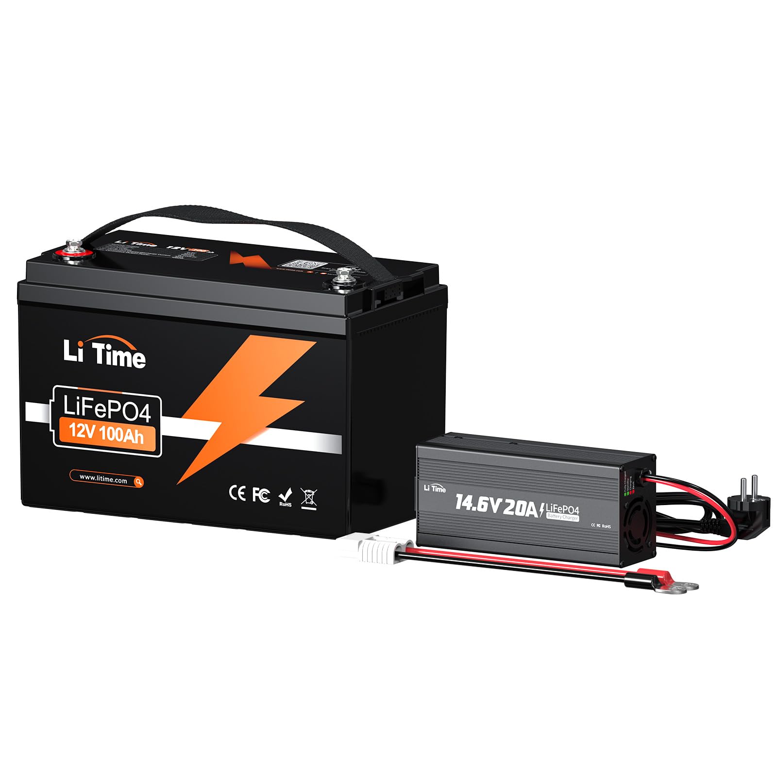 Amazon | LiTime 12V 100Ah リン酸鉄リチウムイオンバッテリー 14.6
