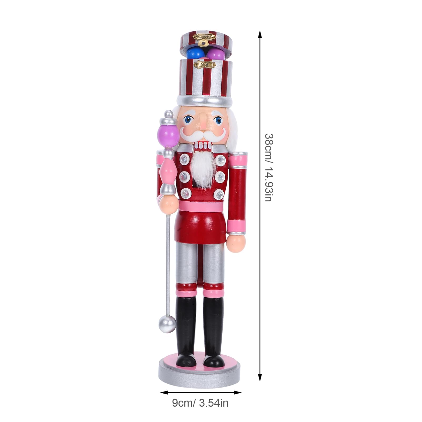 Nussknacker Soldat aus Holz Traditionelle Figur für Dekoration als Weihnachts-baumschmuck oder Tischdeko Handgefertigt