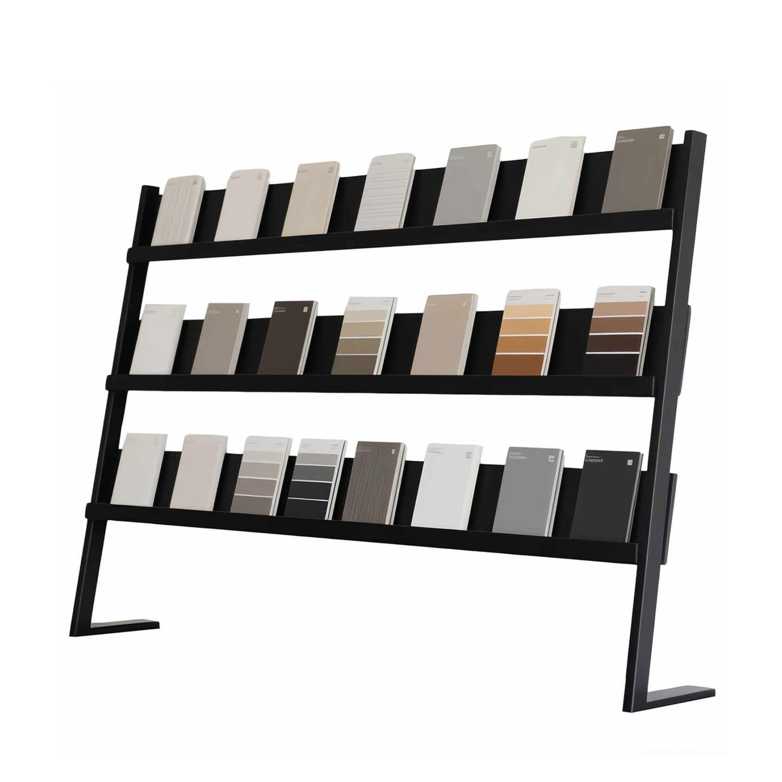 Présentoir à carreaux de céramique à 3 niveaux support échantillon 60 cm pour showroom