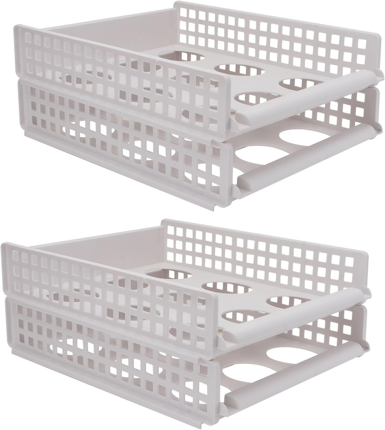 Luxshiny Closet Storage Organizer Bin 2pcs Clothing Storage Baskets Linen Closet Organizer