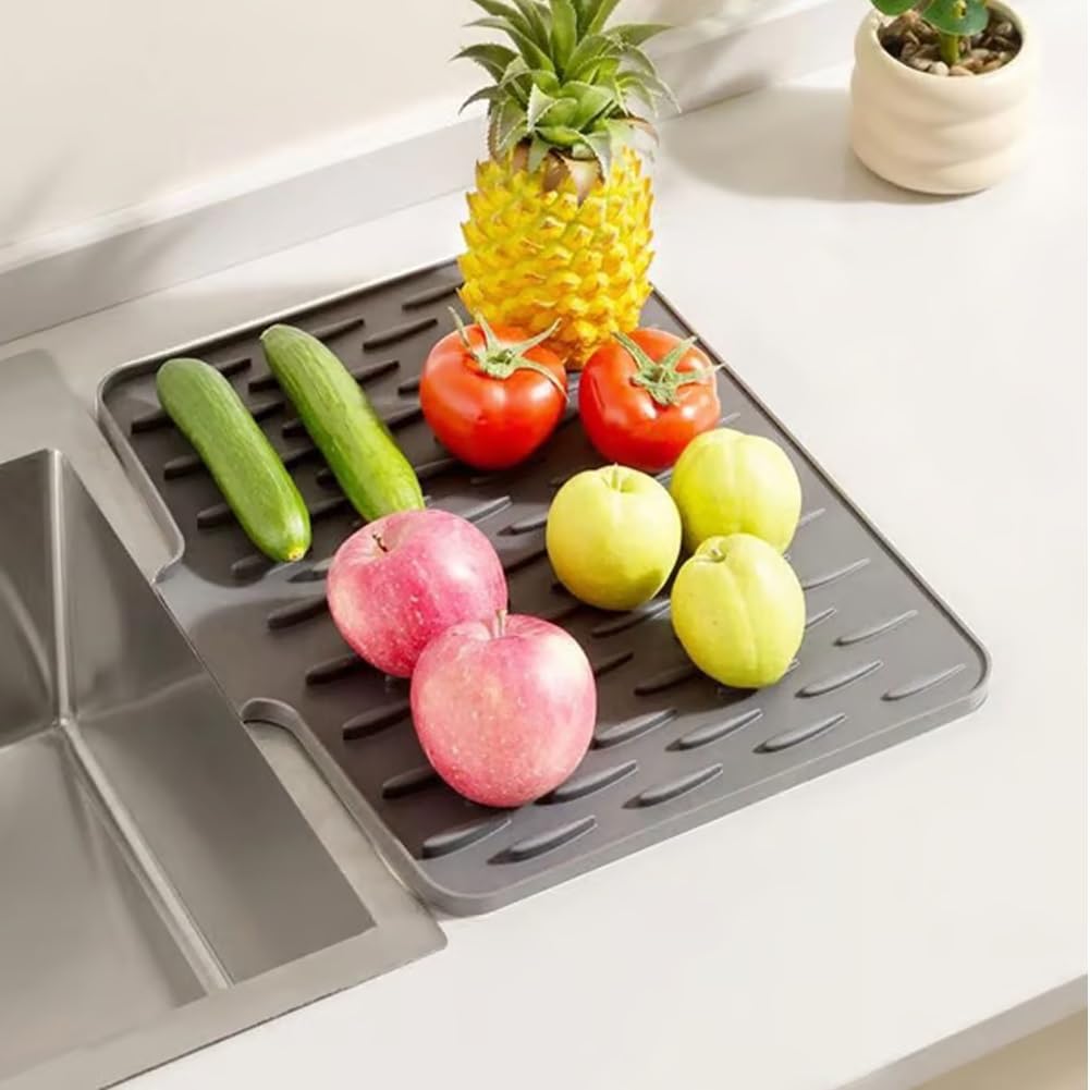 Tapis De Séchage En Silicone - Cuisine - Antidérapant - Résistant à La Chaleur - Sans BPA - Maison