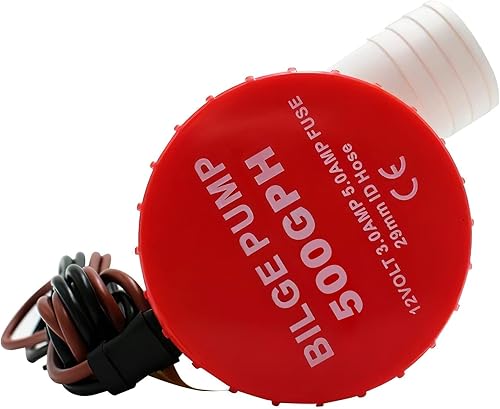 Miniatura 19 de Sanuke Bombas de sentina automáticas de 1100 GPH, bomba de agua de sentina marina de 12 V con interruptor de flotador, salida de 1-1/8 pulgadas