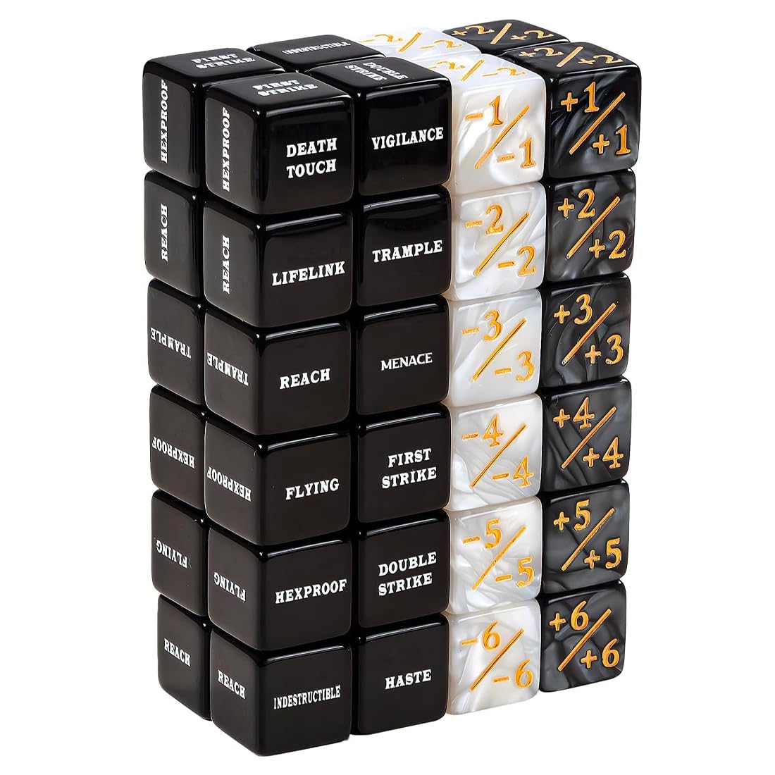 48 MTG Würfel Zähler Set Token Counter Acryl gezinkte Würfel für Magic the Gathering Kartenspiel Zubehör