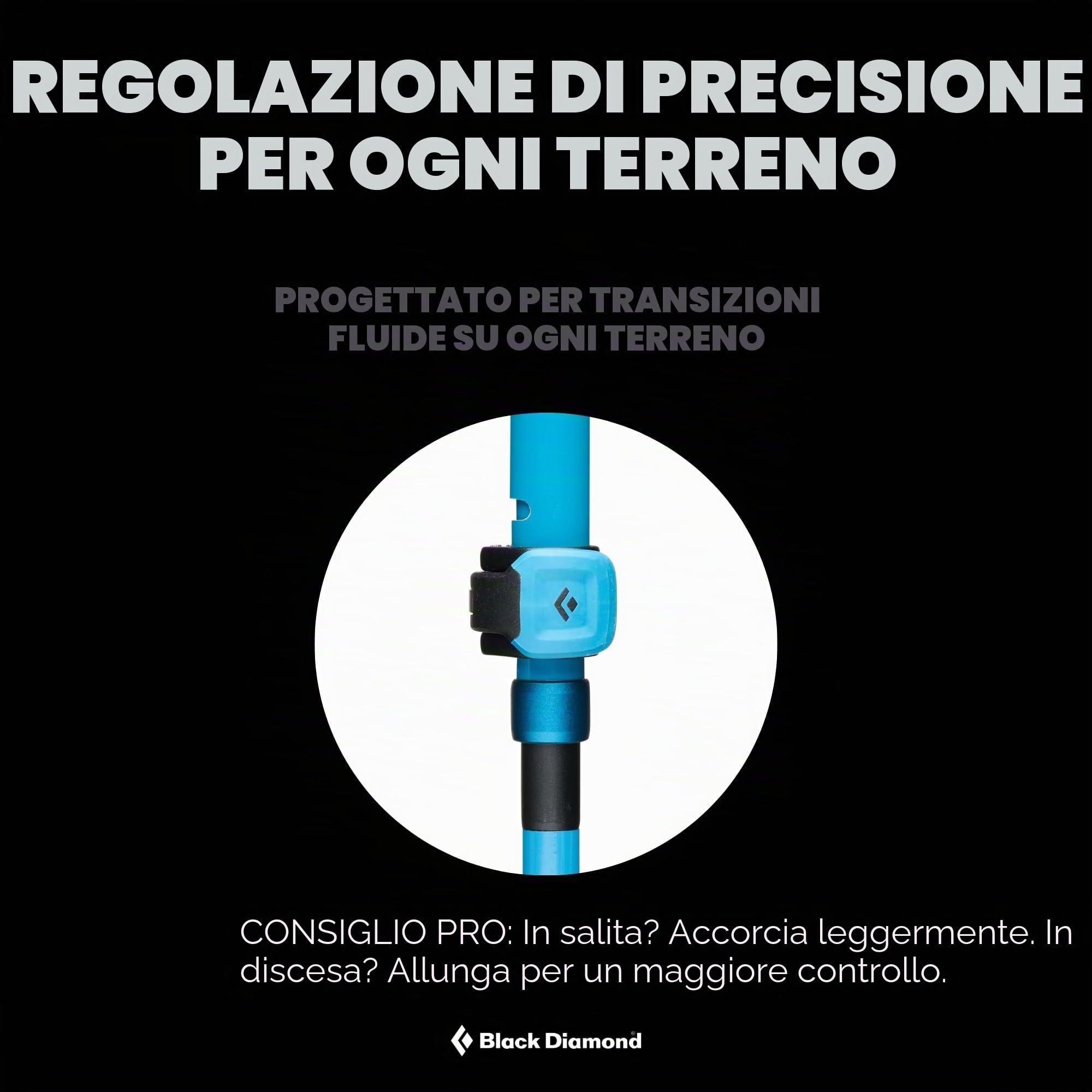 BLACK DIAMOND Distance Z - Bastoncini da trekking (coppia), pieghevoli, per escursionismo