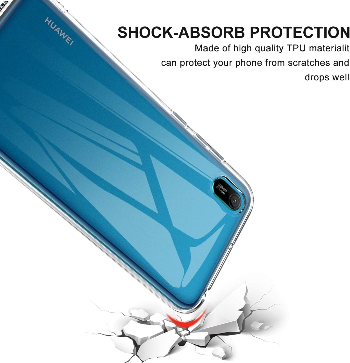 Custodia Trasparente Per HUAWEI Y5 2019/Honor 8s - Cover Sottile In Silicone TPU Con Stampa Fiori, Uccelli E Dipinto A Olio