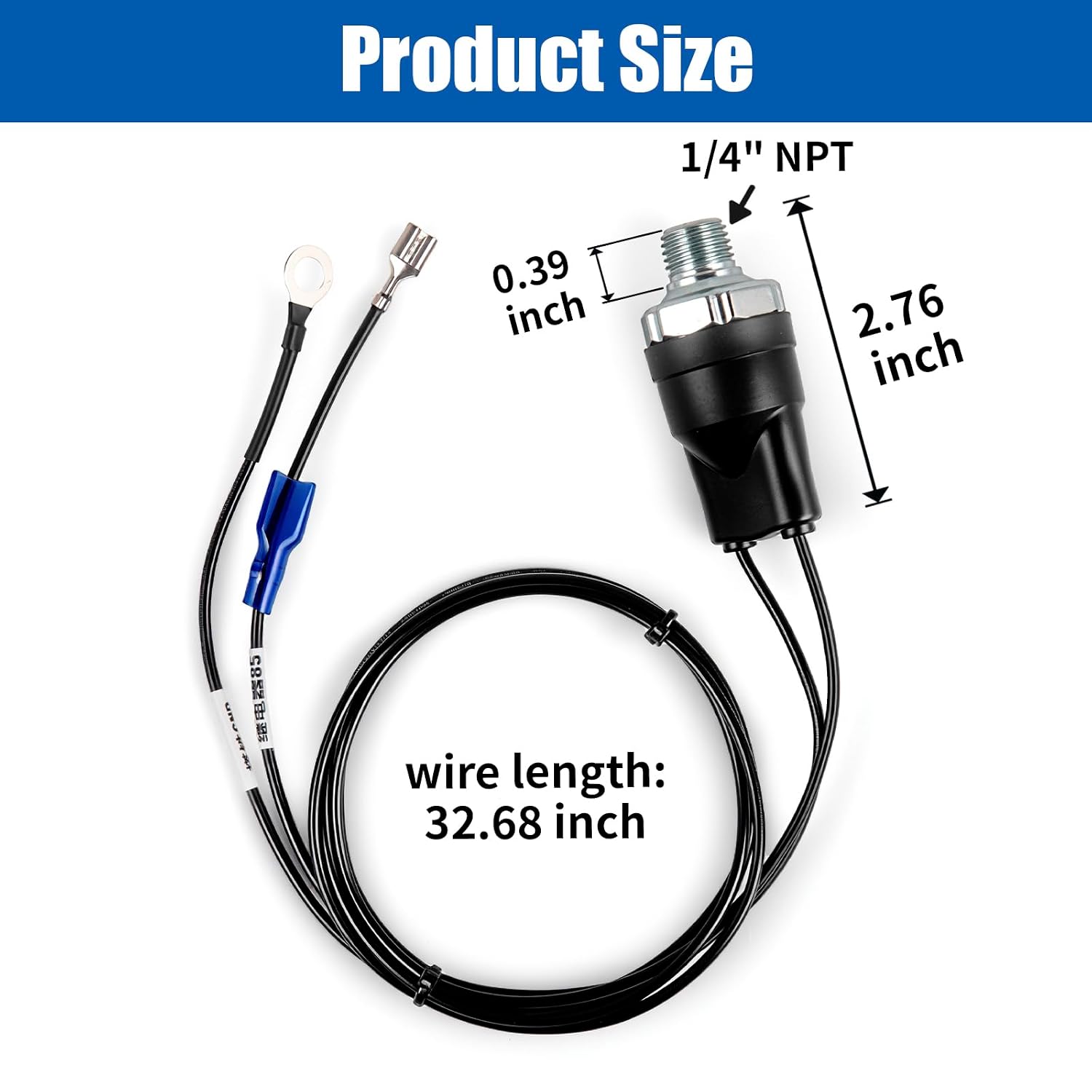 120-150 PSI Air Pressure Switch 1/4 NPT Controller for Air Compressor Tank Suspension with Relay 85 Wire and GND Ground Wire