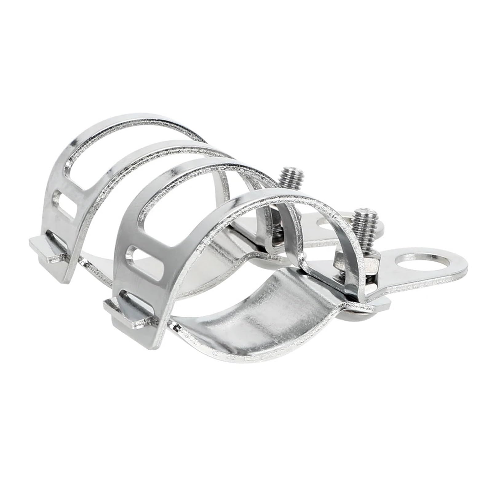 Headlight Bracket Universal for 27-31 Mm Front Fork Diameter Turn Light Mount Bracket 1 Pair Metal Motorcycle Signal Brackets(Silver)