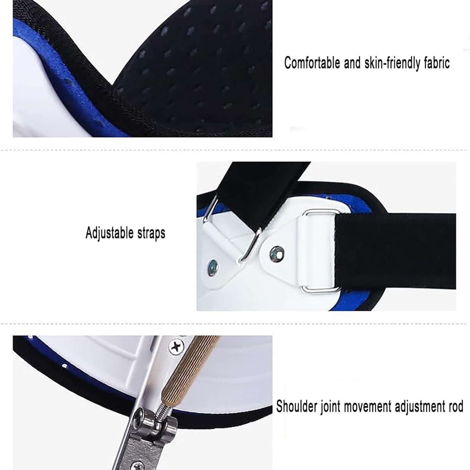 Cabestrillo De Abducción De Hombro, Soporte Fijo De Abducción De Hombro, Soporte De Fijación De Fractura Humeral Ajustable para Adultos, para Dislocación De Brazo, Artritis, Esguinces