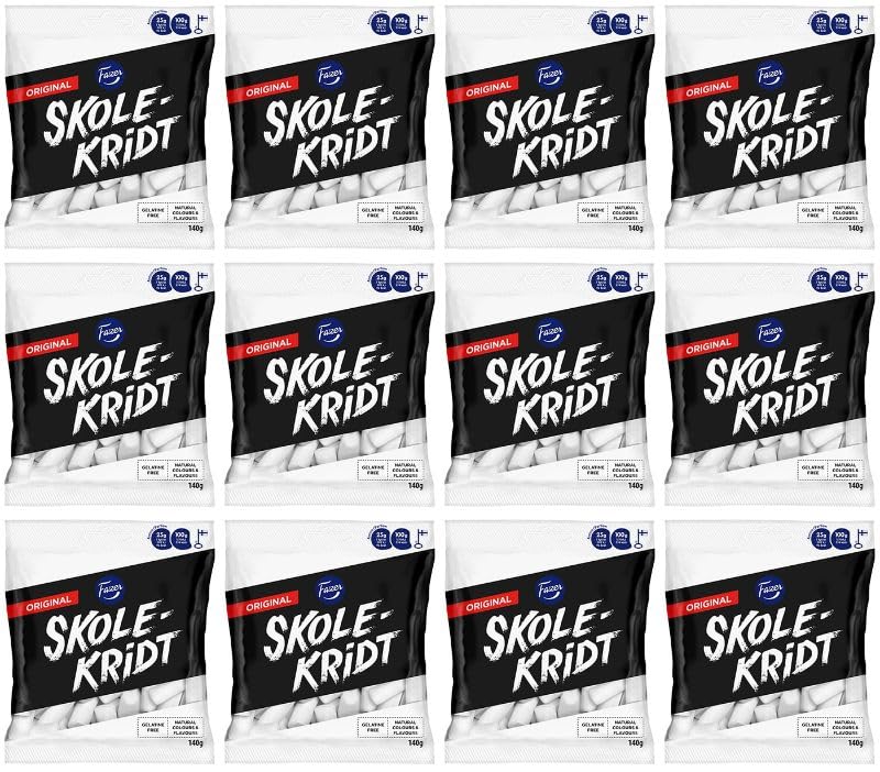 Fazer Skolekridt Originallauge 12 Packungen von 140 g 58,8 Unzen