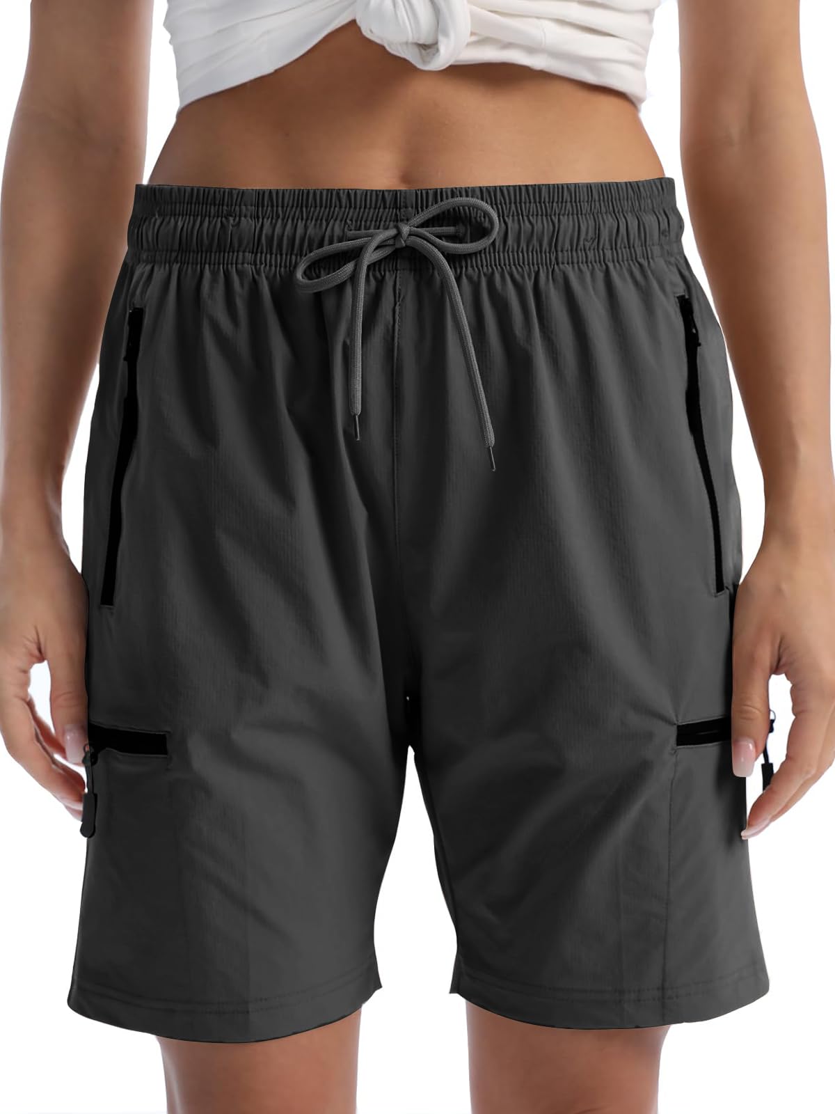 EBANKU Short cargo de randonnée pour femme