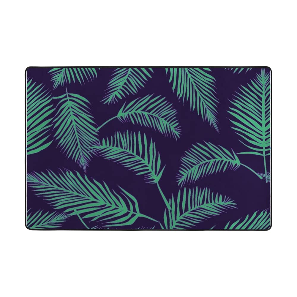 Tapis de sol salon feuilles de palmier pour créer une ambiance jungle