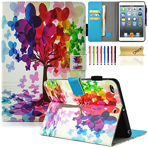 iPad 9.7 inch 2018/2017 Case, iPad Air Case, iPad Air2 Case, Dteck PU Leather Folio Smart Cover with Auto Wake/Sleep Feature Stand Case for iPad 9.7 Inch 2017 2018/iPad Air 2/iPad Air,Butterfly Tree