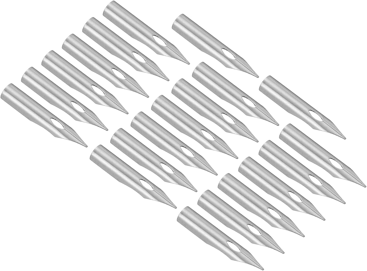 PATIKIL 0.38mm Line Width Fountain Pen Nib Replacement, 20 Pack 304 Stainless Steel