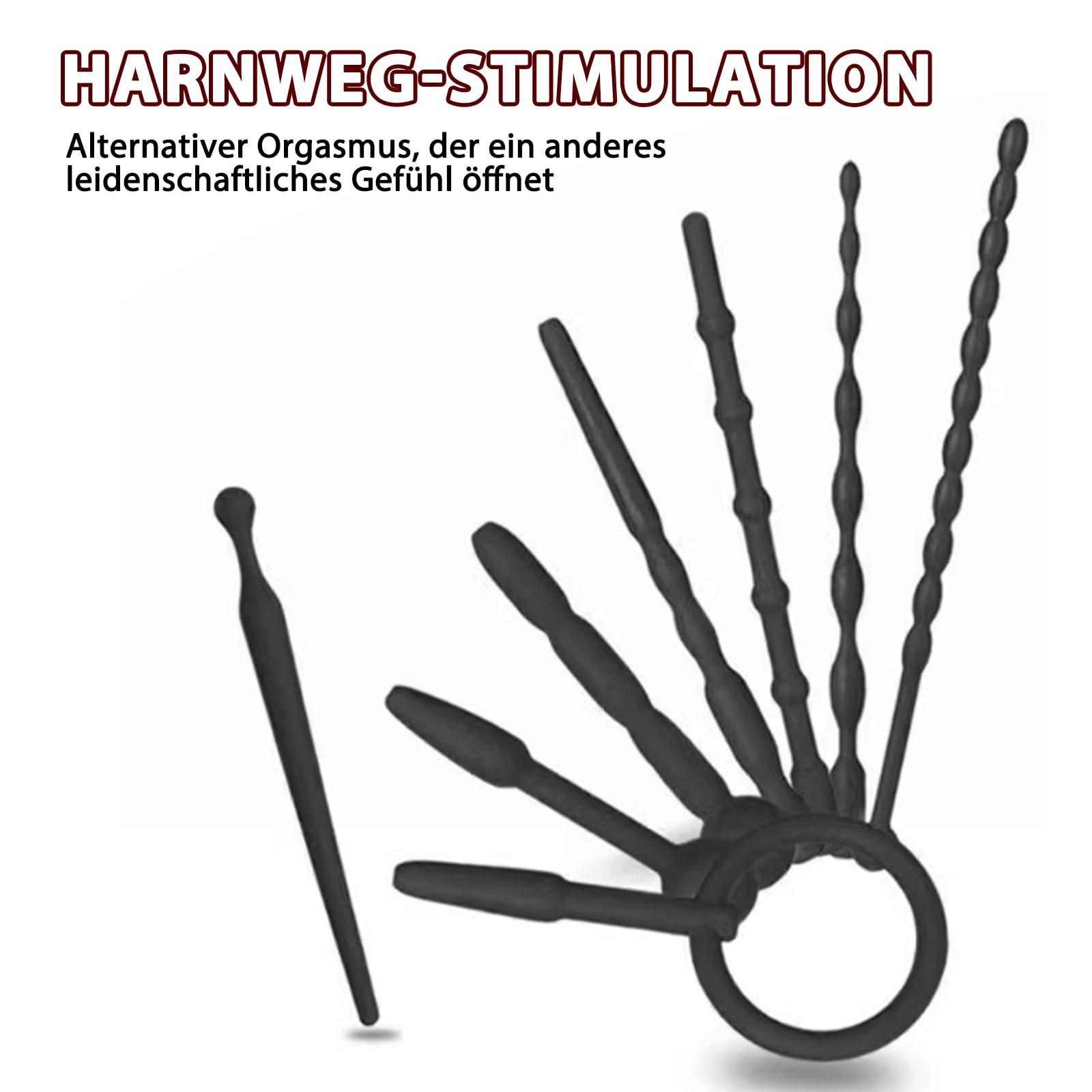 BDSMJOY 8pcs silicone Sonda Dilatatore Sextoys Uomo Stimolatore, Maschile Dilatatore Uretra Pene Plug per uomini, Urethra dilators men sex toys