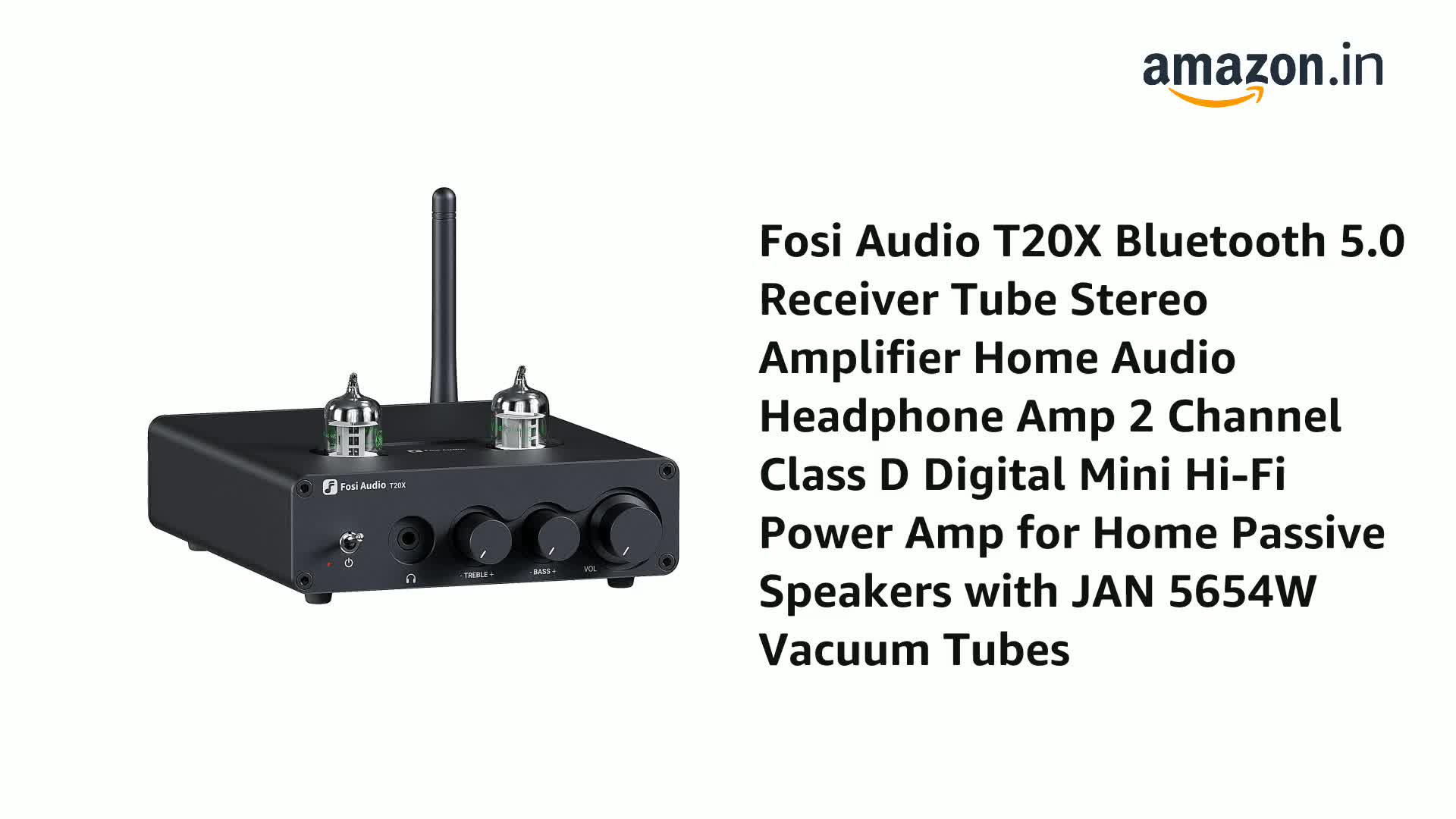 Fosi Audio T20X Bluetooth 5.0 Receiver Tube Stereo Amplifier