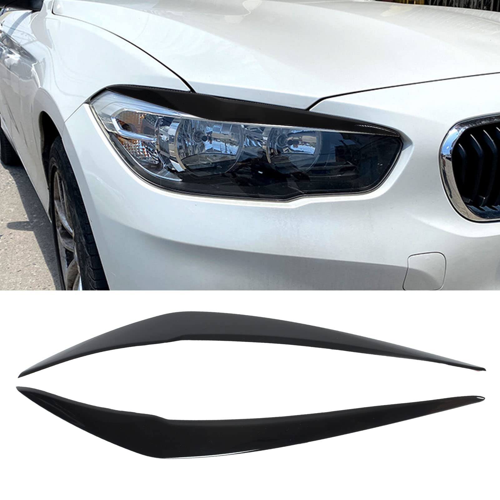 Kit Bordo Palpebra Faro, Compatibile con Serie 1 F20 F21 Facelift Hatchback, Sopracciglio Sinistro e Destro, 2015-2019