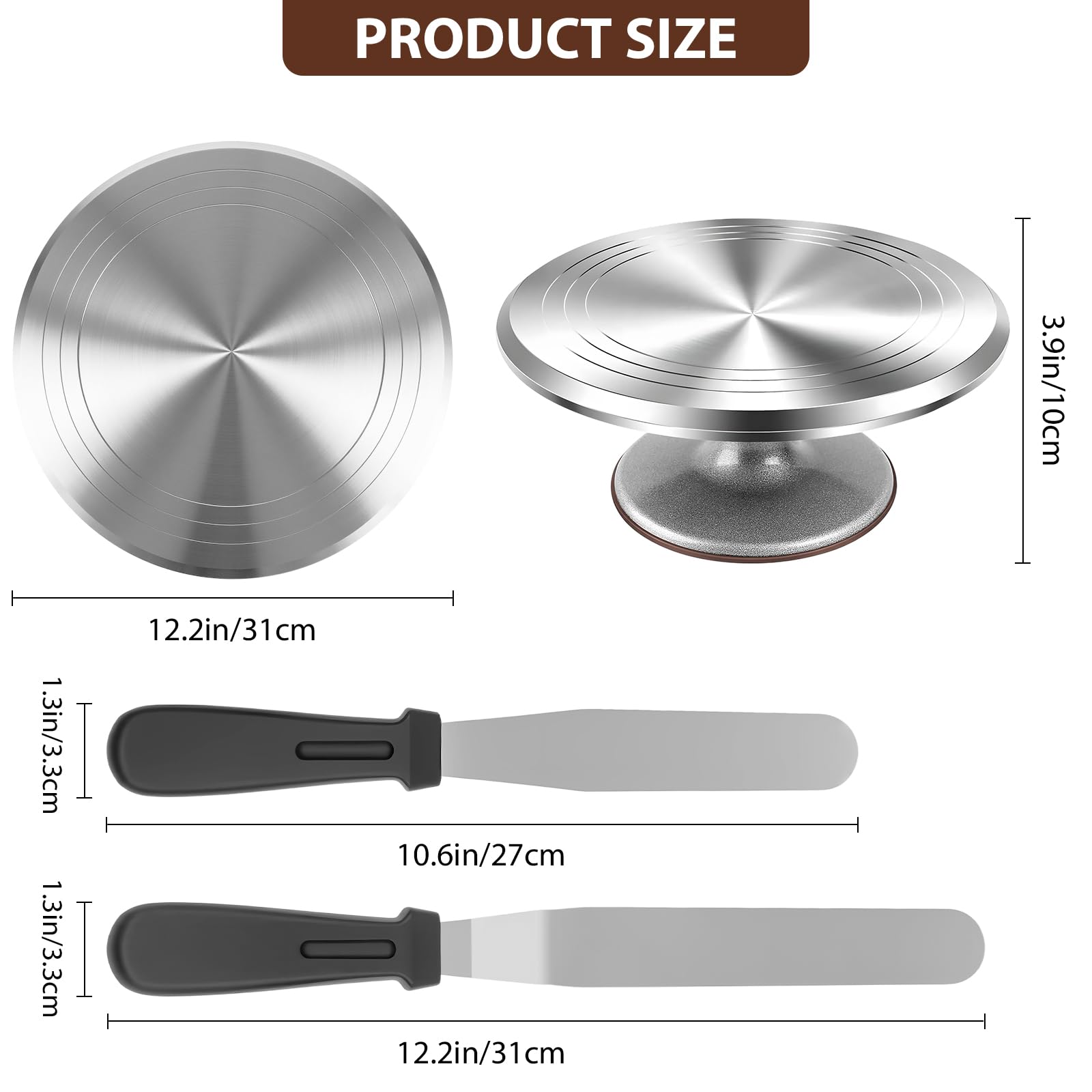 30 cm gramofon do ciasta aluminiowy stojak obrotowy do ciasta uchwyt do pieczenia ciasta narzędzia do dekoracji domu ciasto dekorowanie obrotowy metalowy stojak ekspozycyjny najlepszy zestaw do