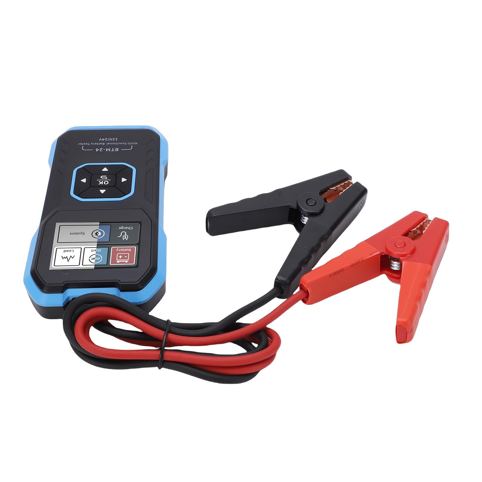LiebeWH Tester Akumulatora Samochodowego ABS Analizator Akumulatora Samochodowego 12V 24V Narzędzie Testowe Rozrusznika Alternatora z Kolorowym Ekranem 2,4 Cala do Samochodu Ciężarowego SUV RV łódź