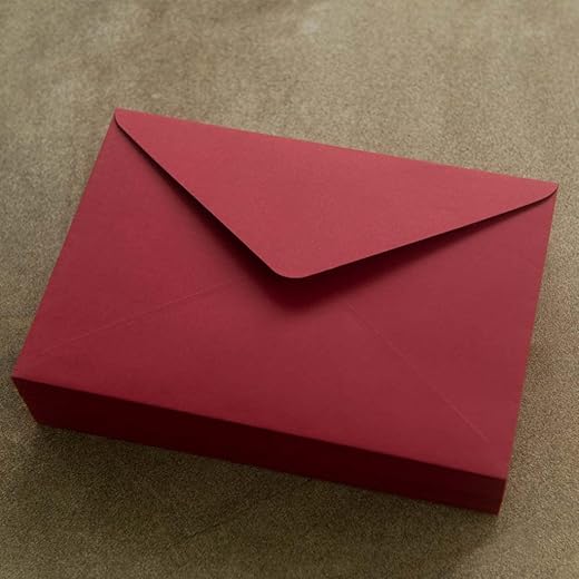 Accuprints Pack of 25 Envelopes Wine Size - 6 by 9 inch | with 25 gold stickers