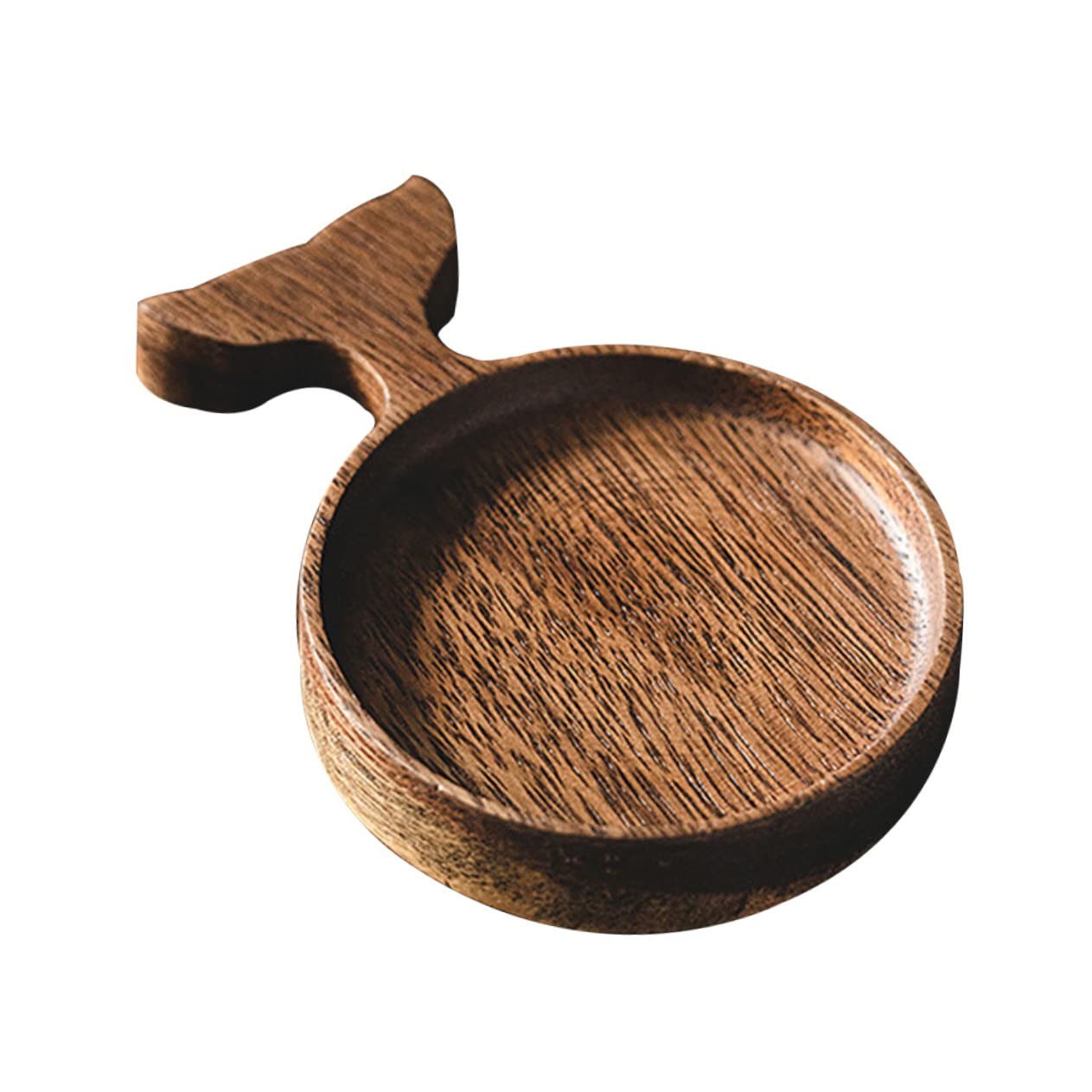 OFFSCH Fish Shaped Wooden Sauce Dish Creative Sauce Plate for Korean Kimchi Snack Saucer