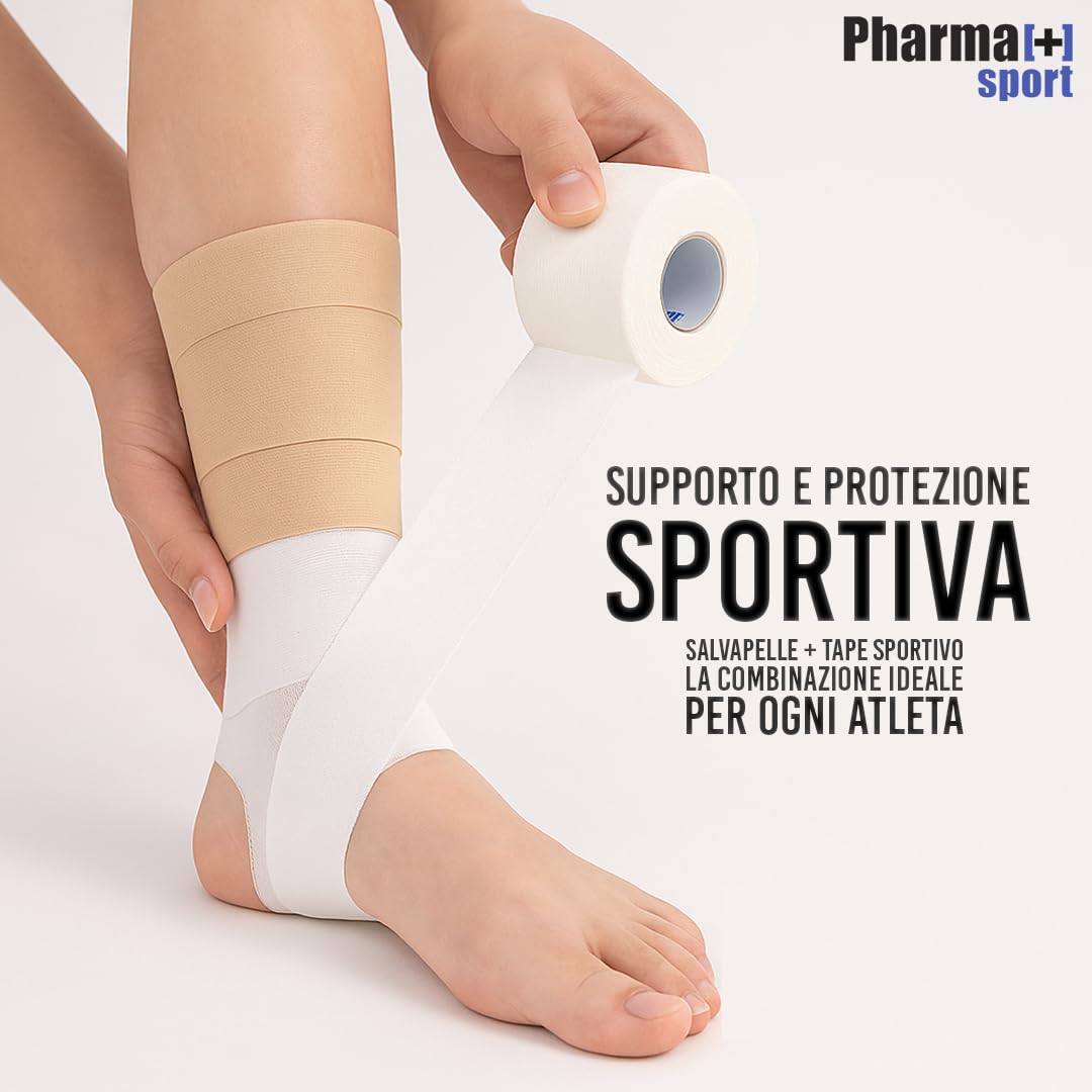 PHARMAPIÙ SPORT Kit Salvapelle + Tape | Protezione Pelle e Supporto Articolare | Kit Pronto all’Uso per Allenamenti e Gare | Made in Italy (Kit Reintegro Team 3+3+3, 9, unità)
