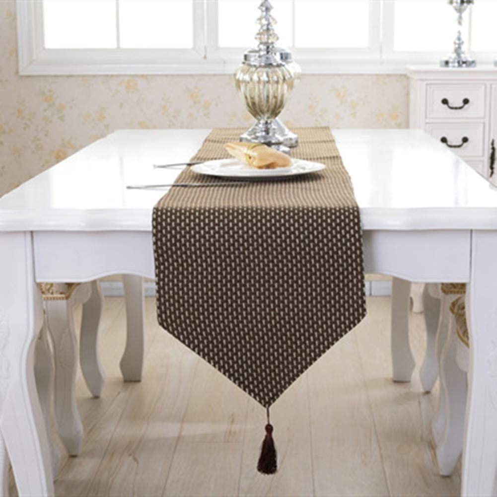 Chemin de table automne marron de 33 cm pour un banquet chaleureux et repas de fête
