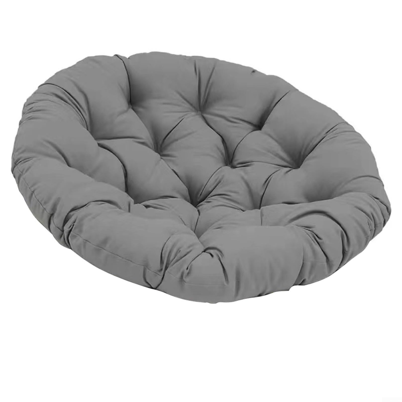 Cojín redondo para silla colgante, 60 x 60 cm, poliéster resistente a la intemperie con relleno de algodón PP, transpirable y cómodo para sillas columpios y hamacas al aire libre, accesorio ideal para