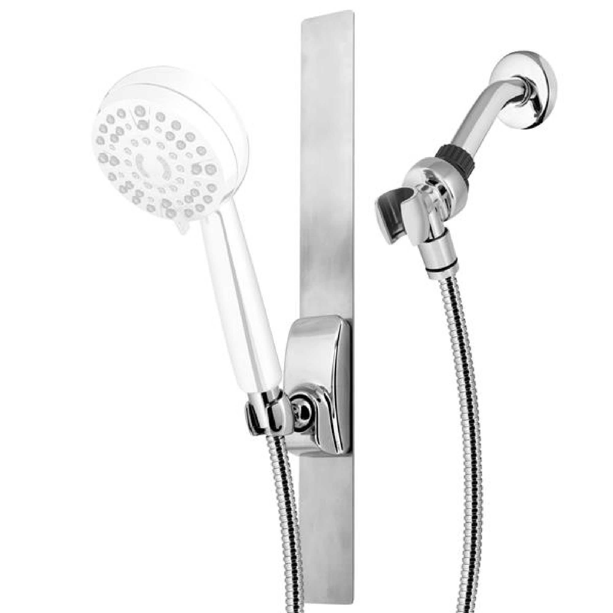 Waterpik Magnetic Slide Strip Accessory Kit Chrome - For Handheld Shower Heads not included - Height Adjustable