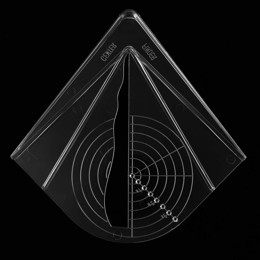 Woodwork Plastic Center Finder Impact Resistant Measuring Tool for Accurate Center Finding of Circles,Squares,Octagons,Hexagons Up to 8",5-3/4"Ideal for Woodworkers, Practical Layout Tool