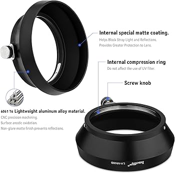 Amazon.com : Haoge LH-M48B Metal Lens Hood Shade for Olympus M