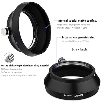 OLYMPUS 金属レンズフード マイクロフォーサーズ用 ブラック LH-48B BLK 9n2op2j Amazon.com : Haoge LH-F48B Square Metal Lens Hood Shade for