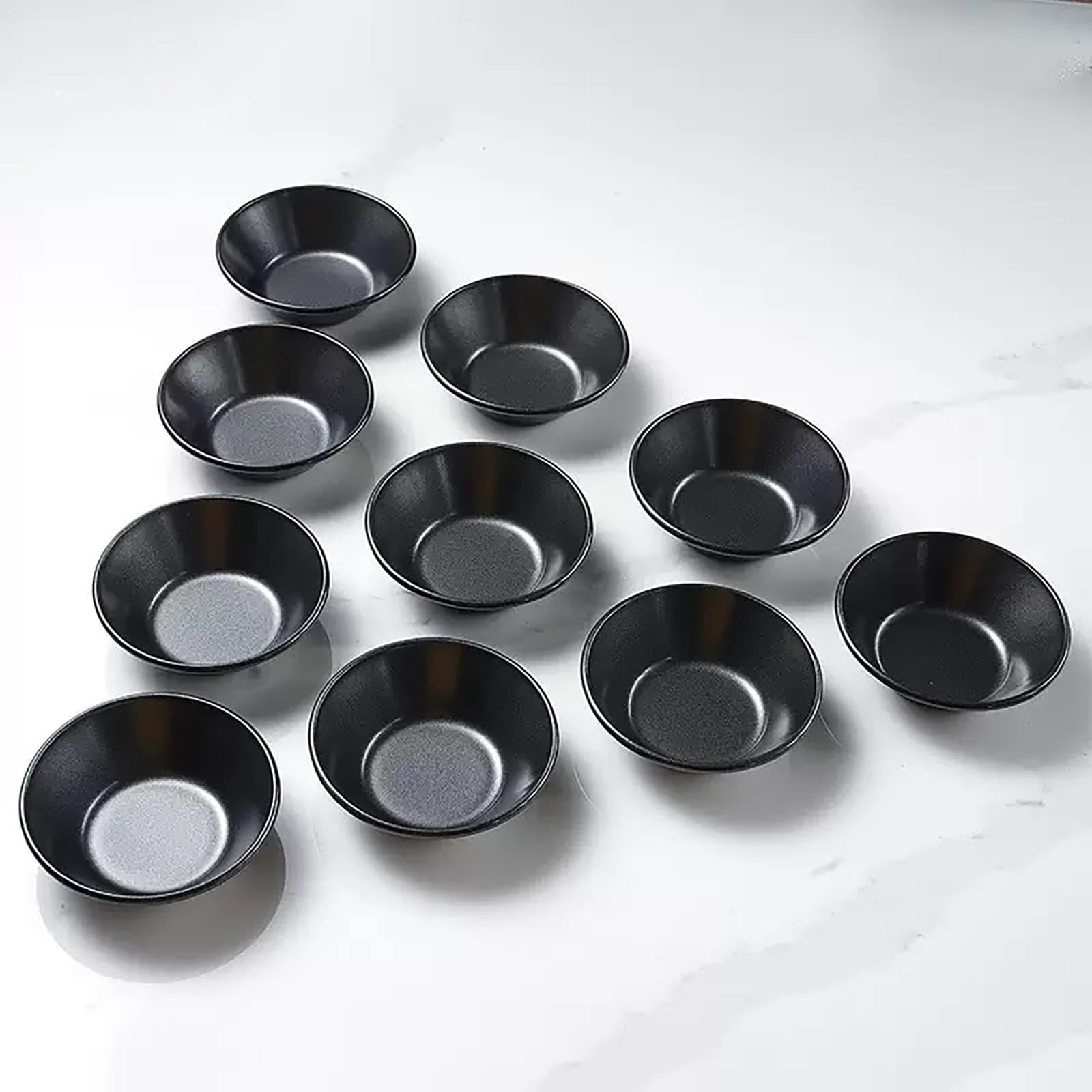 Tartelette Förmchen 3 Zoll, Pastel de Nata Tins, Carbonstahl Mini Quicheform, Wiederverwendbare Mini Kuchenform für Gebäck, Ofen- und Heißluftfritteusen geeignet (10 PCS)