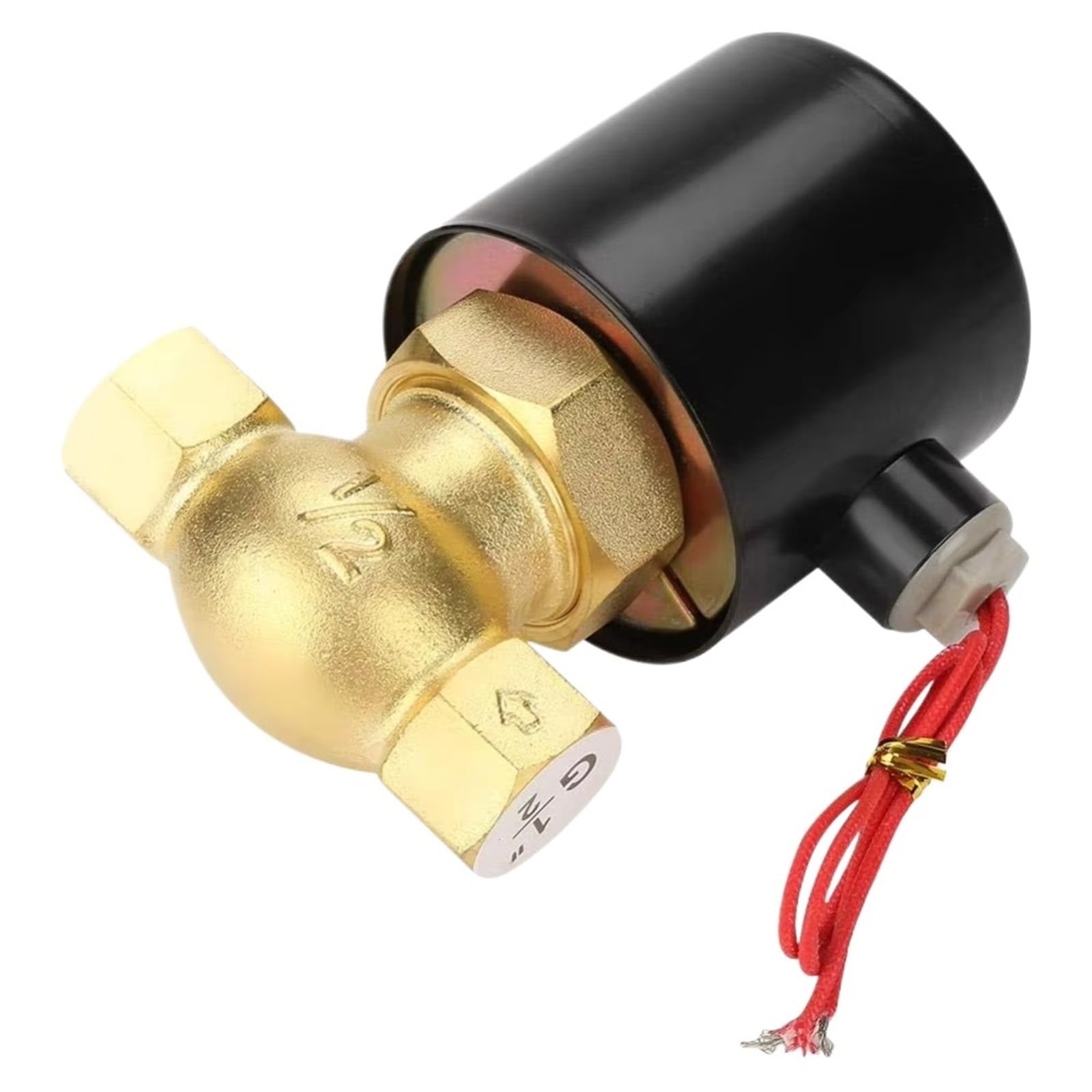 Trgyjgkf Brass 1/2 Inch Solenoid Valve Hot Water Steam High Pressure Electronic Control Dc12vdc24v Ac110v Ac220v Temperature(High Pressure -1 2In)