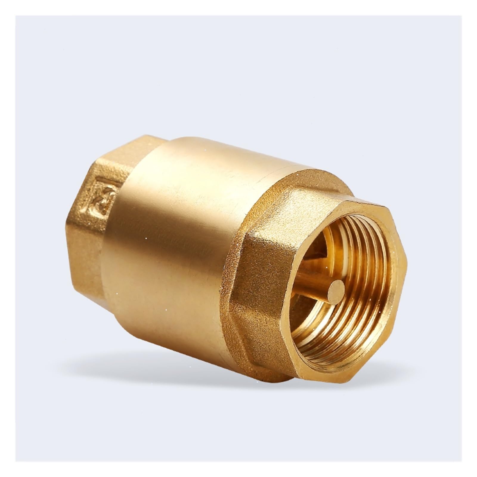 Valvola di ritegno Valvola di ritegno, valvola di non ritorno, valvola di ritegno a molla in linea in ottone con filettatura femmina NPT diametro 25 mm 200 WOG for il controllo dell'acqua(1l1 Inch)