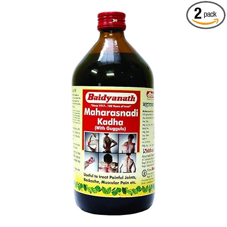 Baidyanath Maharasnadi Kadha with Guggulu, Natural, 450 ml, Pack Of 2