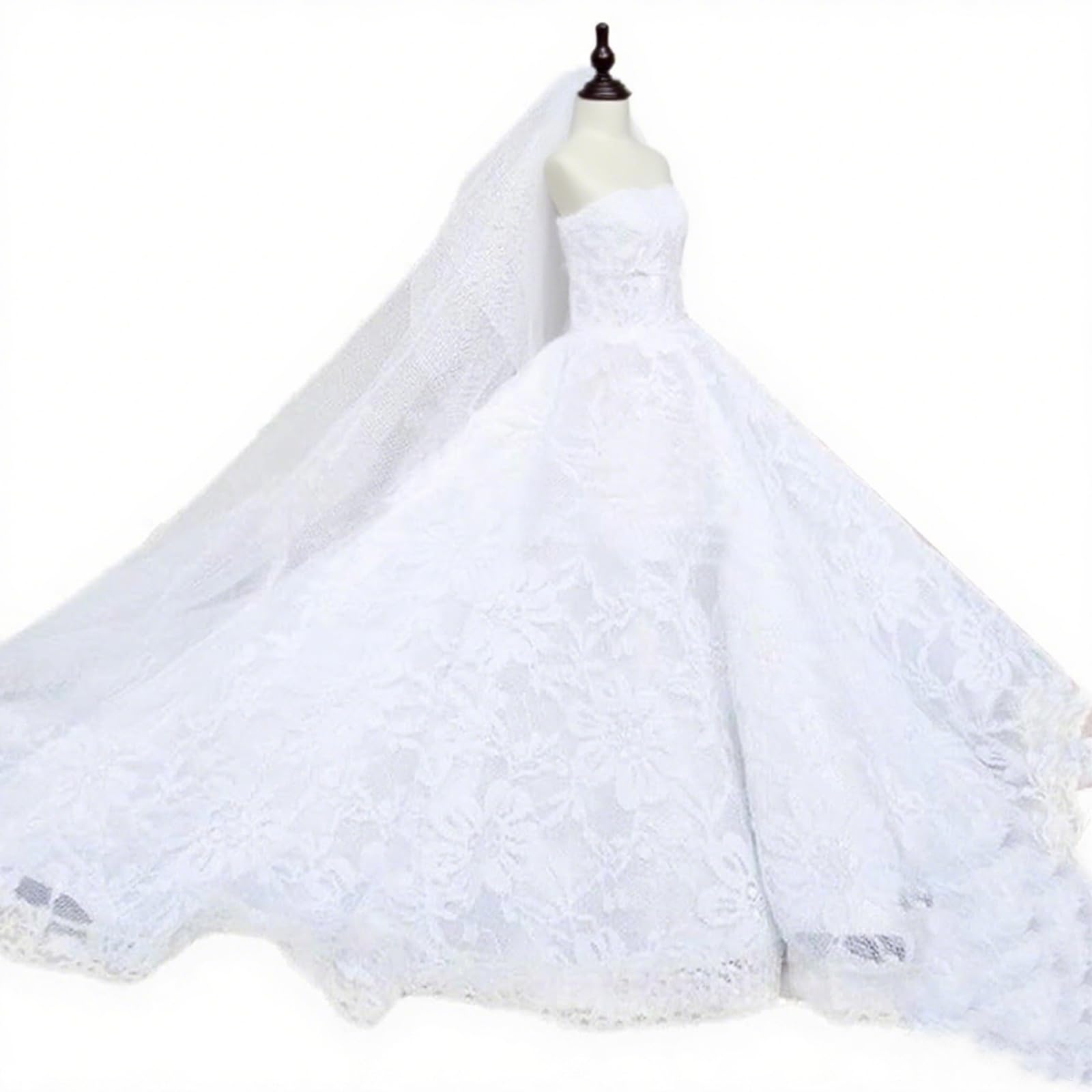 Ensemble 3 Pièces Vintage Pour Poupée 50 Cm - Tissu Abricot Et Dentelle - Style 1880 - NEUF