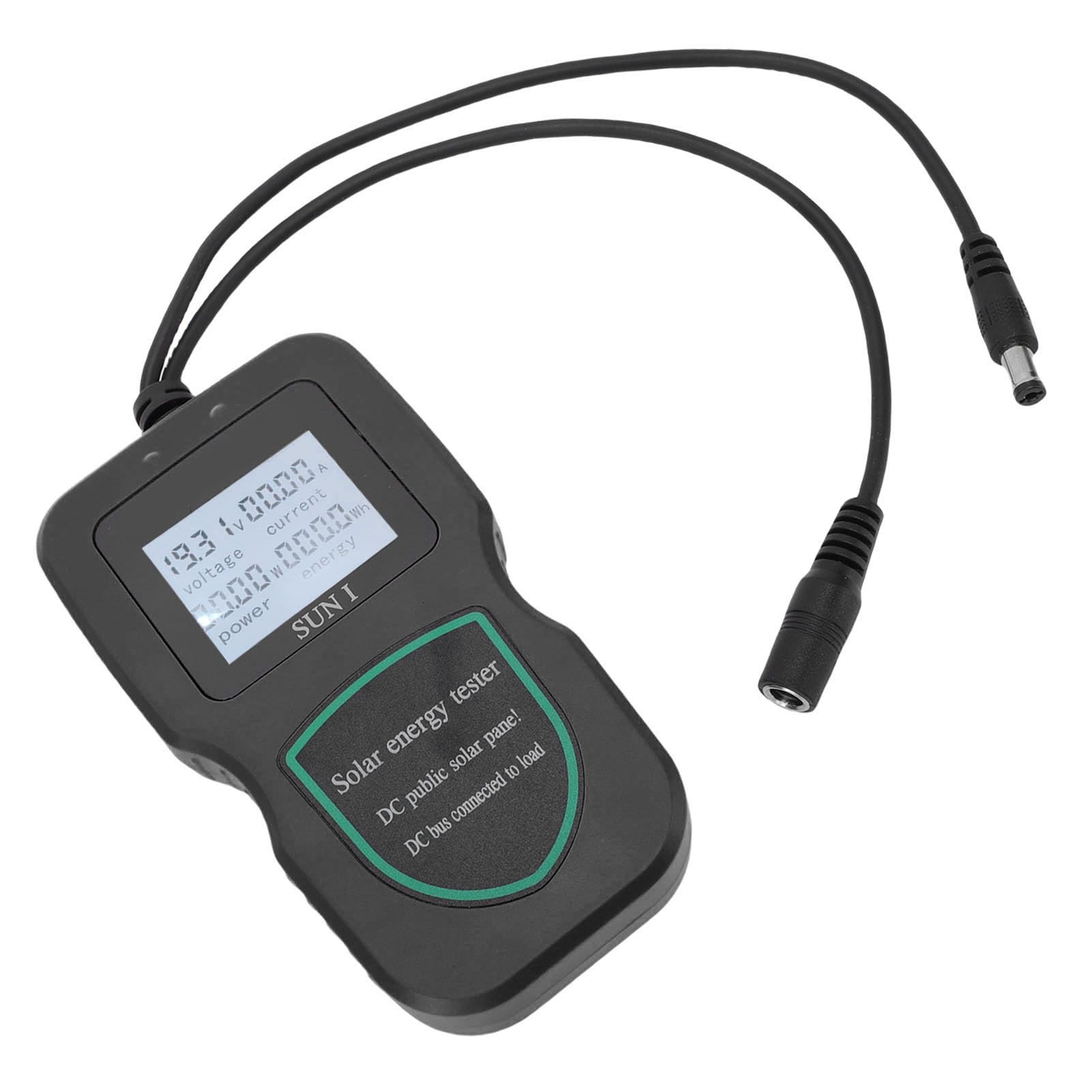 FTVOGUE Tester per Pannelli Solari, Multimetro Fotovoltaico MPPT con Ampio Schermo LCD per Test Efficienti di Pannelli Solari da 5 W a 500 W (BLACK)